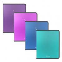 Папка для тетрадей A5+ на молнии пластиковая ErichKrause Diagonal Vivid цв. в ассортименте - фото