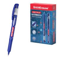 Ручка роллер Erich Krause Metrix с резиновым хватом Классика 0.45 мм синяя - фото