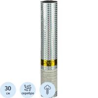 Хлопушка пневматическая в пластиковой тубе 30 см Серебрянное конфетти - фото