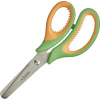 Ножницы детские 135 мм тупоконечные с эргономичными ручками №1 School Веселые совята - фото