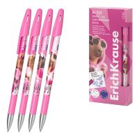 Ручка гелевая синяя 0.5 мм ErichKrause R-301 Magic Gel Stick CapyBarbara со стираемыми чернилами - фото