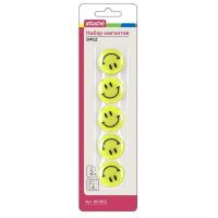 Магнитный держатель для досок 30 мм желтый Attache Smile (уп. 5 шт), цена, описание, фото 1 Магнитный держатель для досок 30 мм желтый Attache Smile (уп. 5 шт) - фото