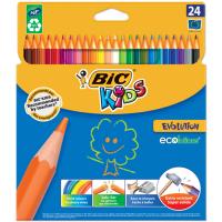 Карандаши цветные 24 цвета шестигранные BIC Evolution  - фото