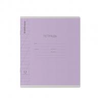 Тетрадь школьная А5+ 12 листов в косую линейку Erich Krause Классика Visio фиолетовая - фото