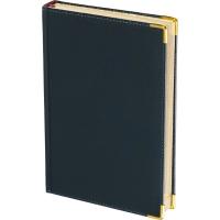 Ежедневник полудатированный А5 208 л Bruno Visconti Imperium натур.кожа синий (золотистый обрез) - фото