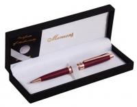 Ручка шариковая синяя 0.5 мм автоматическая Manzoni Venezia бордовый корпус - фото