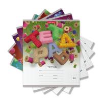 Тетрадь школьная А5 24 листа в клетку Erich Krause 3D Letters (обложка в ассортименте) - фото