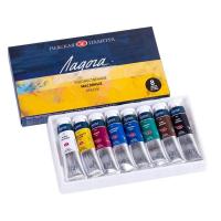 Краски масляные 8 цветов по 18 мл Невская палитра Ладога - фото