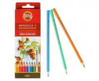 Карандаши акварельные 18 цветов шестигранные Koh-I-Noor Mondeluz - фото