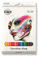 Карандаши цветные 36 цветов шестигранные Koh-I-Noor Fanrasy - фото