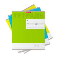 Тетрадь школьная А5 24 листа в линейку Erich Krause Классика новая (обложка в ассортименте) - фото