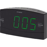 Радиобудильник Hyundai H-RCL238 черный LCD подсветка зеленая, часы цифровые, FM