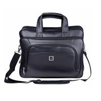 Деловая сумка искусственная кожа 320х410х120 мм на молнии Brauberg Favorite черная (2 отделения) - фото