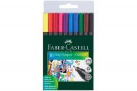 Набор капиллярных ручек 10 цветов 0.4 мм Faber-Castell Grip Finepen - фото
