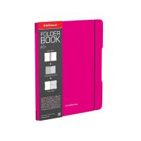 Тетрадь общая А5+ 48 листов в клетку в съемной розовой обложке Erich Krause FolderBook Neon - фото