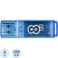 USB 2.0 8GB SmartBuy Glossy SB8GBGS-B голубой - фото