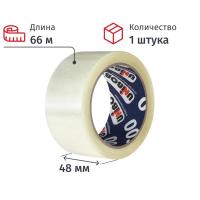 Клейкая лента упаковочная 48 мм x 66 м прозрачная Unibob 400