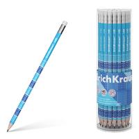 Карандаш чернографитный HB заточенный с ластиком ErichKrause таблица умножения на корпусе - фото