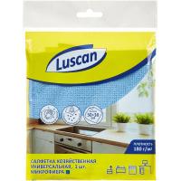 Салфетка хоз Luscan микрофибра 180г 30х30см синяя, цена, описание, фото 1 Салфетка хоз Luscan микрофибра 180г 30х30см синяя - фото