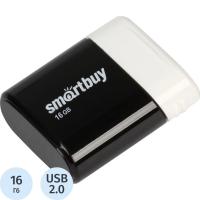 USB-накопитель SmartBuy LARA 16 Gb, USB 2.0, черный - фото
