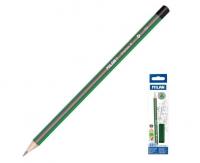 Карандаш чернографитный В заточенный без ластика MILAN трёхгранный - фото