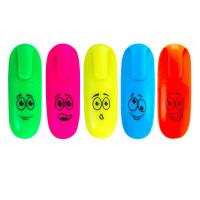 Набор текстовыделителей 5 цветов в банке Юнландия Неончики (толщина линии 1-5 мм) - фото