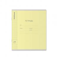 Тетрадь школьная А5+ 24 листа в клетку Erich Krause Классика Visio желтая - фото