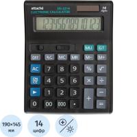 Калькулятор настольный полноразмерный 14 разрядный Attache Economy черный - фото