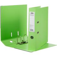 Папка-регистратор А4 75 мм салатовая, Attache, бумвинил, с металлическим уголком, карман на корешке - фото