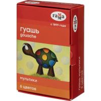 Гуашь 6 цветов по 20 мл Гамма Мультики - фото