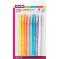 Набор гелевых ручек 8 цветов 0.5 мм Attache Pastel (уп. 8 шт) - фото