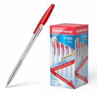 Ручка шариковая красная 1.0 мм ErichKrause R-301 Classic Stick - фото
