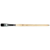 Кисть белка №12 плоский пучок №1 School - фото