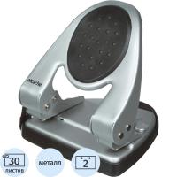 Дырокол до 30 листов Attache 6730 серебристый с линейкой - фото