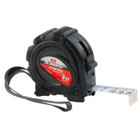 Рулетка 3 м х 16 мм Matrix Black, прорезининный корпус - фото