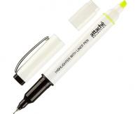 Маркер выделитель с линером желтый 1-4 мм/чёрный 0.5 мм Attache Selection - фото