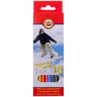 Карандаши цветные 18 цветов шестигранные Koh-I-Noor Sport, цена, описание, фото 1 Карандаши цветные 18 цветов шестигранные Koh-I-Noor Sport - фото