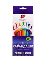 Карандаши цветные 12 цветов шестигранные Луч Классика_1