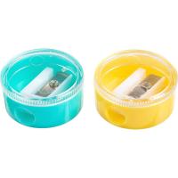 Точилка для карандашей с контейнером цветная (уп. 2 шт) - фото