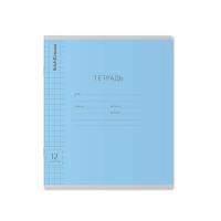 Тетрадь школьная А5 12 листов в крупную клетку Erich Krause Классика Visio голубая - фото