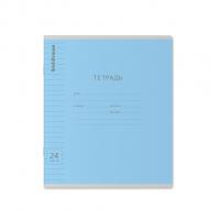 Тетрадь школьная А5+ 24 листа в линейку Erich Krause Классика Visio голубая - фото