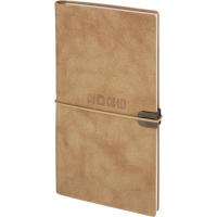 Еженедельник датированный нестандарт (175х95) искусственная кожа 64 л Escalada бежевый с фикс.рез. - фото