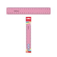 Линейка 20 см пластиковая Erich Krause Candy розовая - фото