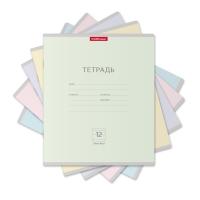 Тетрадь школьная А5 12 листов в линейку Erich Krause Классика Pastel в ассортименте (уп. 10 шт) - фото