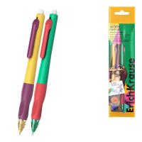 Набор 2 ручек синих 0,5 мм сo стираемыми чернилами ErichKrause Kiddy Matic Grip Dino Art в пакете