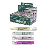 Текстовыделитель цвет в ассортименте ErichKrause Visioline V-22 Floral So (толщина линии 0.6/4.0 мм) - фото