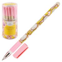 Ручка гелевая синяя 0,5 мм LOREX DRAGON FRUIT со стираемыми чернилам ultra-soft touch грип - фото