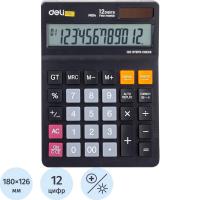 Калькулятор настольный 12 разрядный Deli EM01420 черный - фото