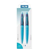 Ручка шариковая синяя 1.0 мм автоматическая Milan Capsule (уп. 2 шт) - фото