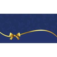 Конверт для денег синий/красный с золотым бантом - фото